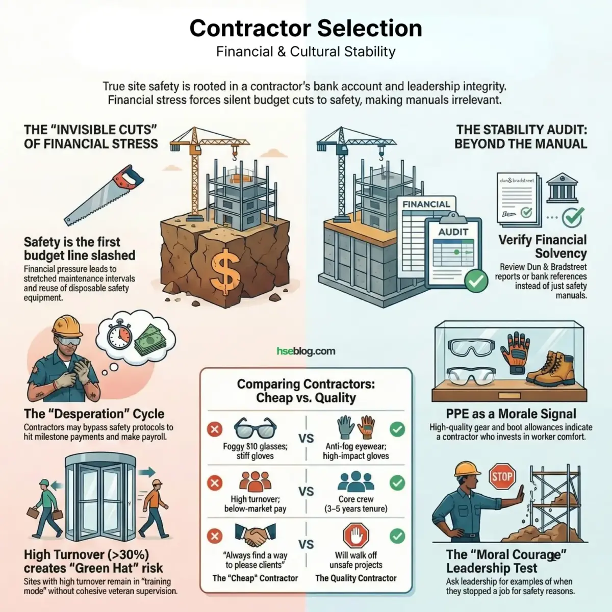Financial & Cultural Stability - Contractor Selection