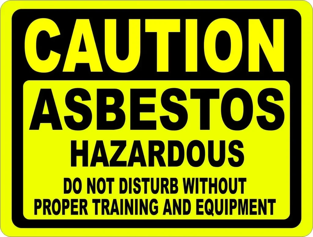 Asbestos Do Not Disturb Without Proper Training and Equipment Sign