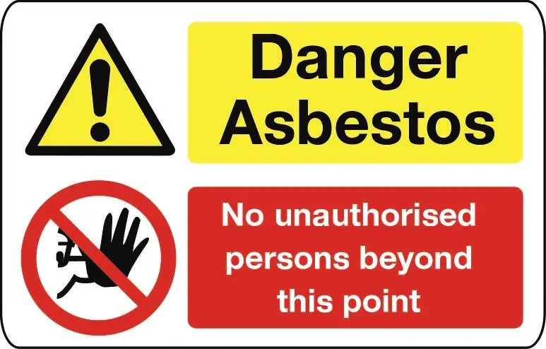 Asbestos Restricted Area Sign