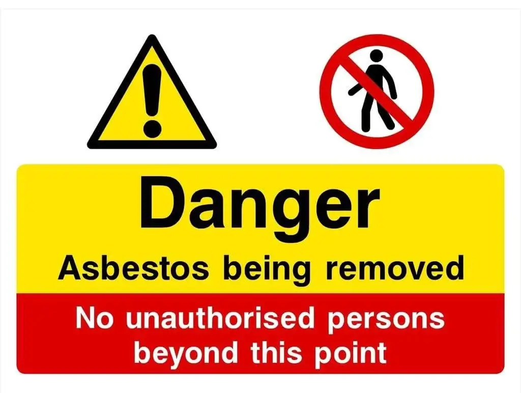 Asbestos Restricted Area Signs