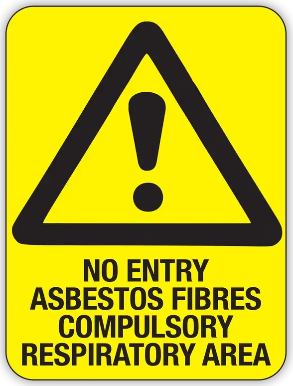 Restricted Area Sign For Asbestos