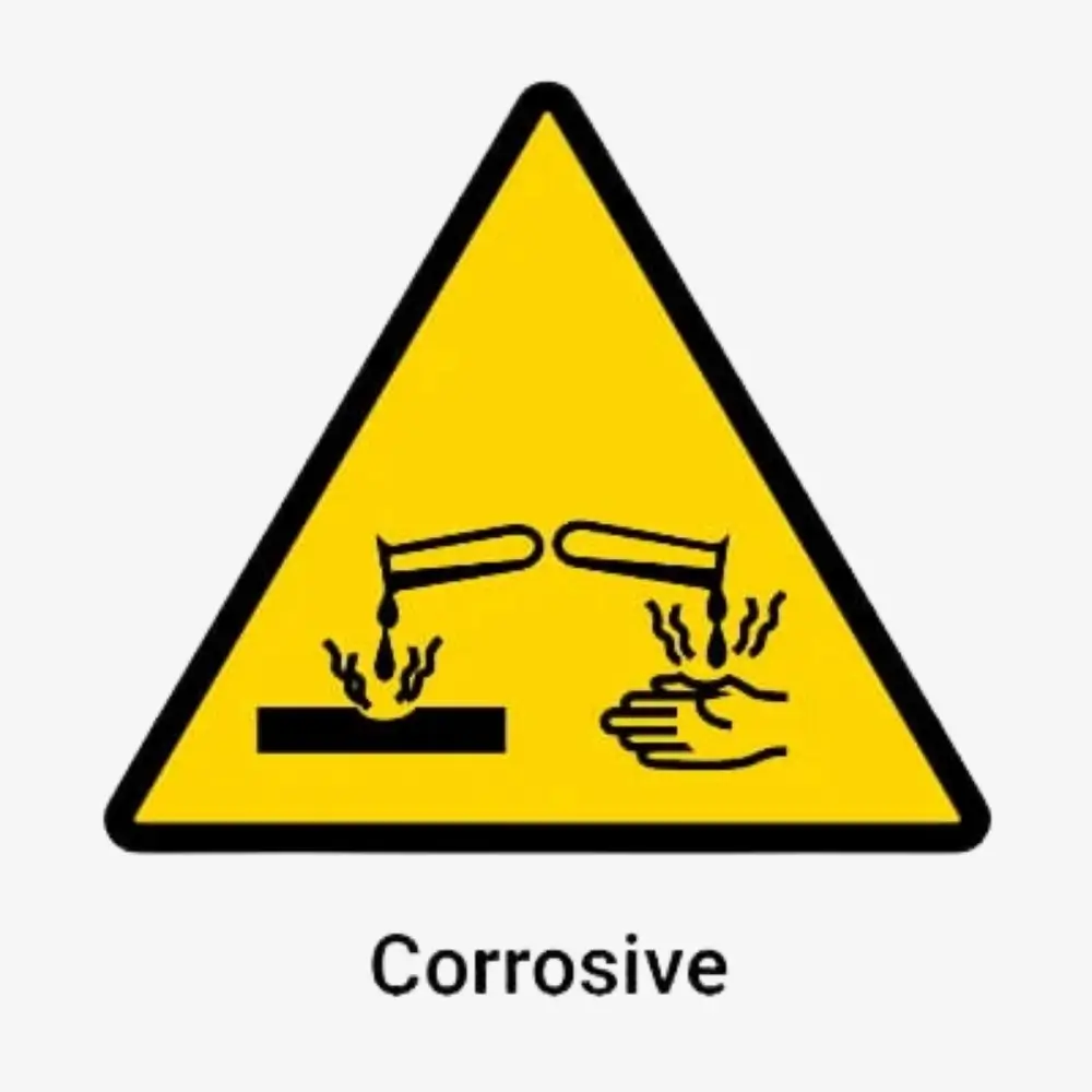 Corrosive Material Hazard Sign