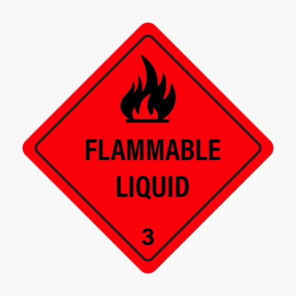 Flammable Symbol and Sign