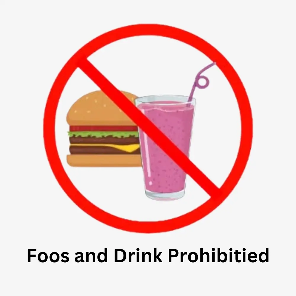 Food and Drink Prohibited Sign