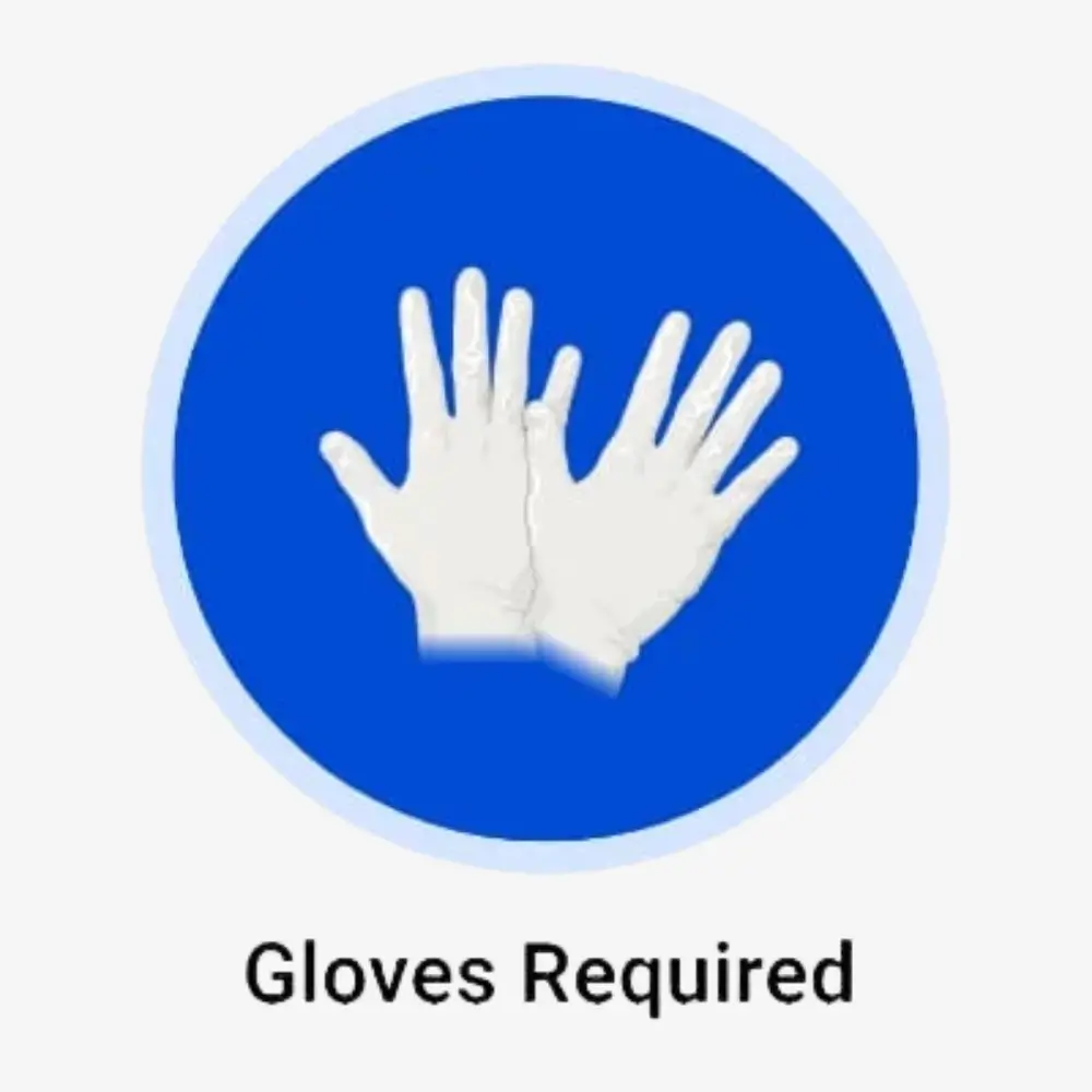 Gloves Required Sign