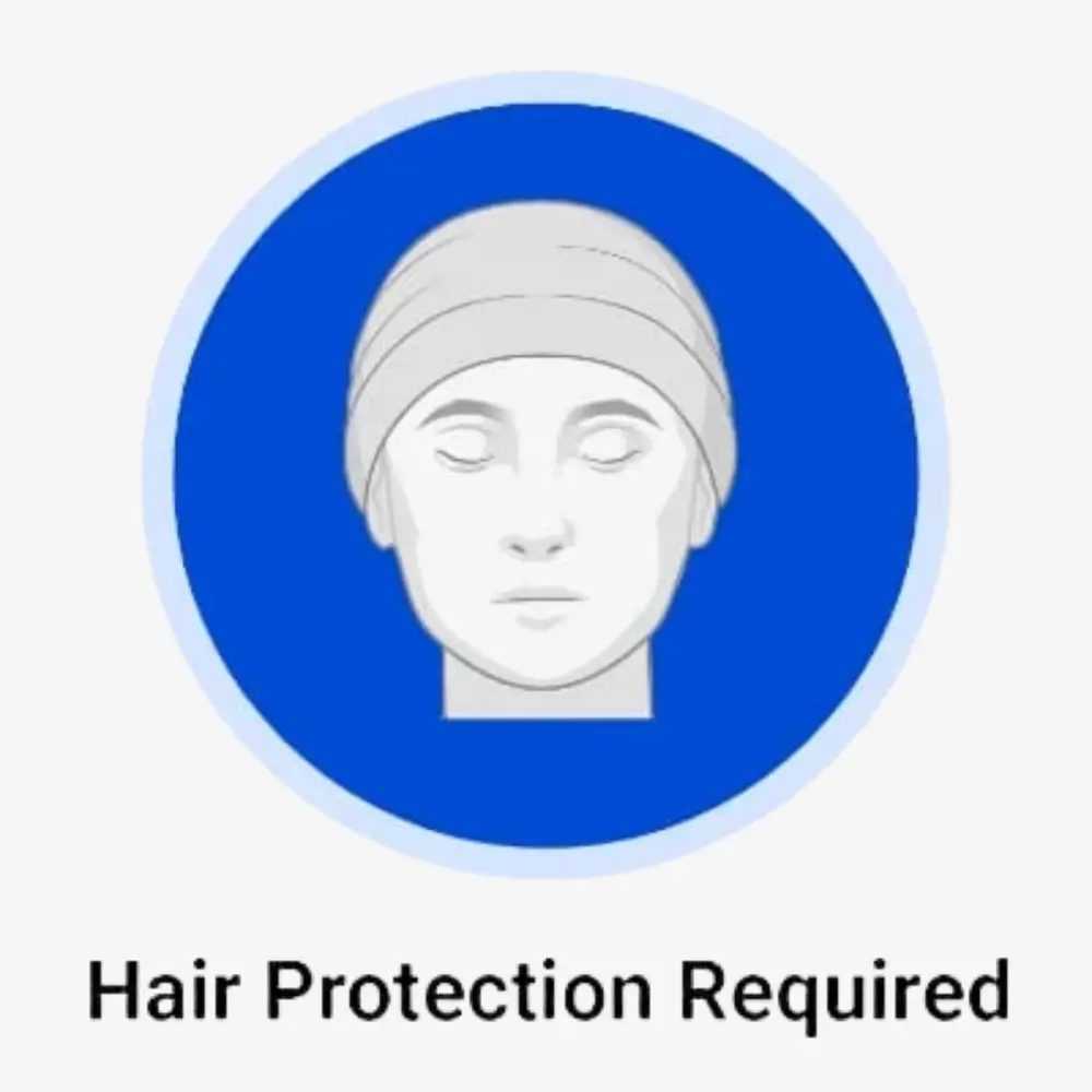 Hair Protection Required Sign