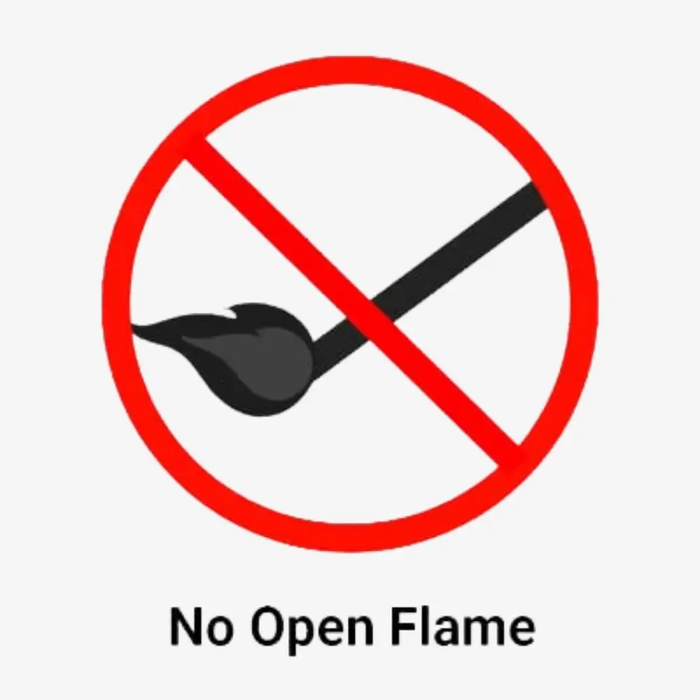 No Open Flame Sign