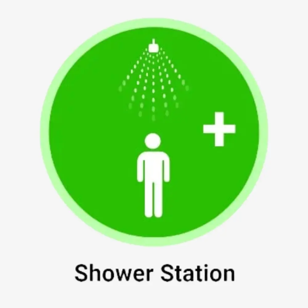 Shower Station Sign