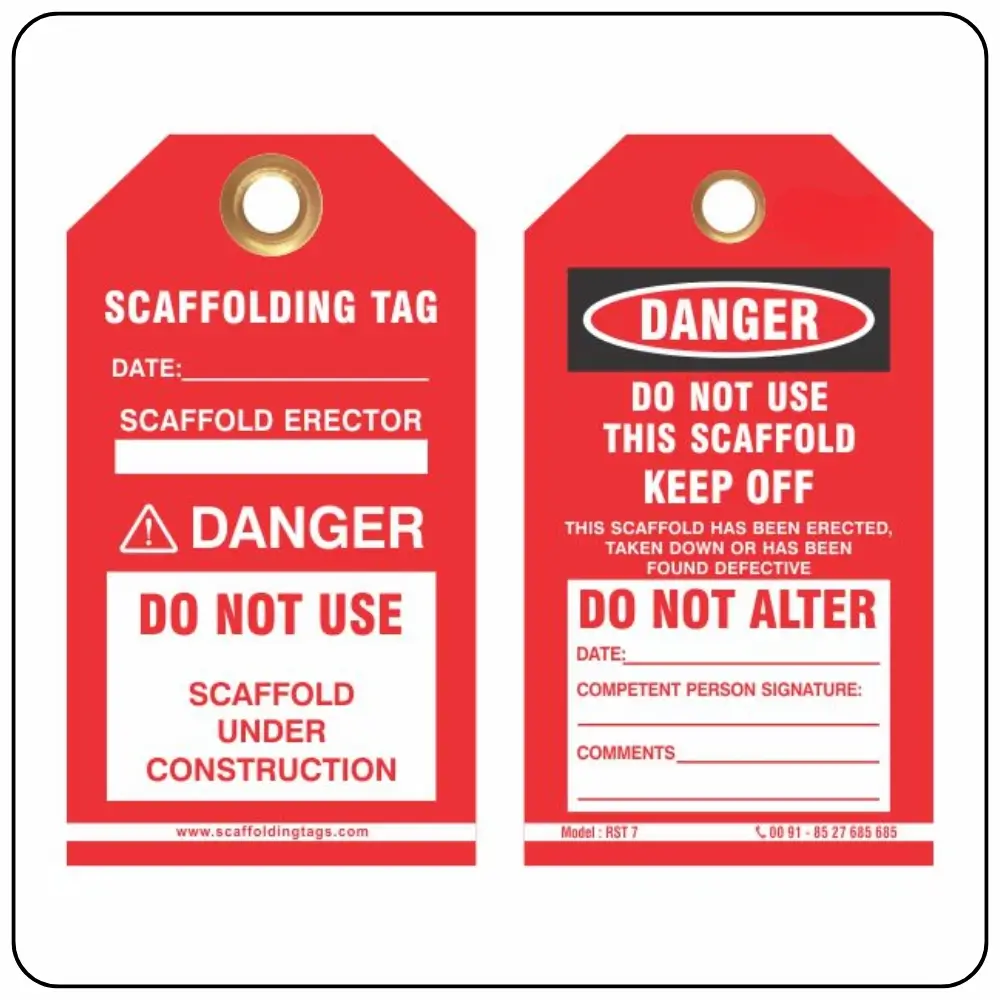 Red Scaffold Tags